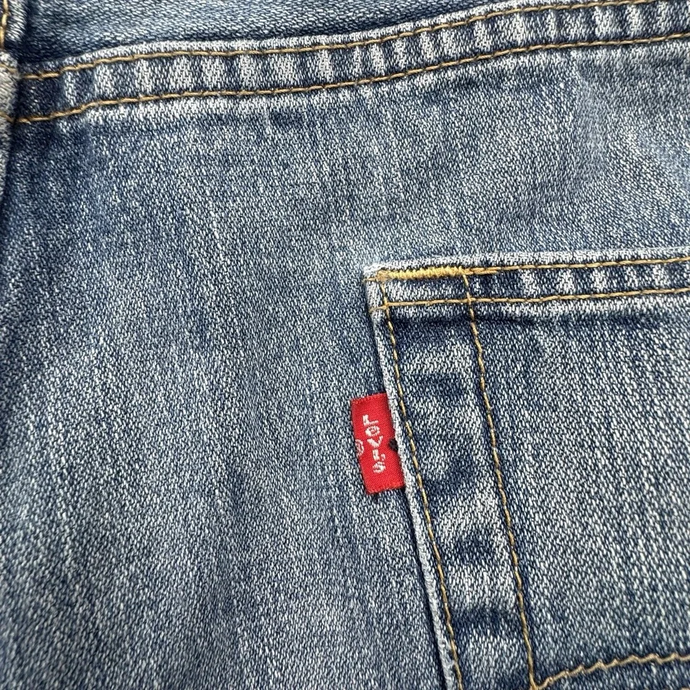 Levi's 569 Denim Jean Shorts Mens 36x11 Blue Loose Straight Baggy Loose Vtg Jort